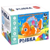 Игрушка музыкальная "РЫБКА С ШЕСТЕРЁНКАМИ" со светом, прозрачным корпусом, объезжает препятствия, Baby You Bondibon (арт. ВВ5592) 2124486845