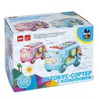 Сортер "АВТОБУС" с погремушками и ксилофоном, розовый Baby You Bondibon (арт. ВВ5321) 1556644971
