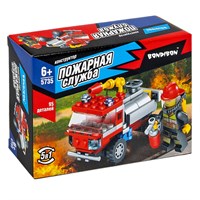 Конструктор "МАШИНА" 5в1, 95 деталей, человечек с огнетушителем, Пожарная Служба, Bondibon (арт. ВВ5735) 1266351899