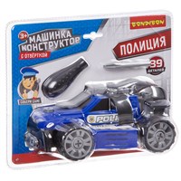 Машинка-конструктор Bondibon "Полиция" синяя 39 детали с отверткой (арт. ВВ3382) 1731480486