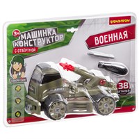 Машинка-конструктор Bondibon "Военная" 38 детали с отверткой (арт. ВВ3384) 1044313606
