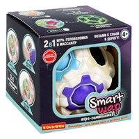 Головоломка "Умный / Smart ШАР" 2в1 игрушка - массажер, белый, Bondibon (арт. ВВ6110) 2084699825