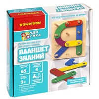 Настольная развивающая игра из дерева «ПЛАНШЕТ ЗНАНИЙ» 65 заданий БондиЛогика Bondibon (арт. ВВ4867) 1726913232