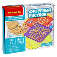 Игра-головоломка «ФИГУРНЫЙ РИСУНОК» 20 логических заданий с деревянными блоками БондиЛогика Bondibon (арт. ВВ5167) 1924329024