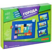 Настольная игра "МАГНИТНАЯ МОЗАИКА.ГОРОДА" 4 в 1 Играй Думай Твори Bondibon. (арт. ВВ4975) 1635375227