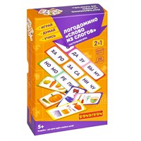 Настольная игра ЛОГОДОМИНО "СЛОВО ИЗ СЛОГОВ" 2 в 1 Играй Думай Учись Bondibon (арт. ВВ5390) 549734842