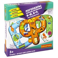 Настольная игра "ЛОГОПАЗЛЫ. ПАРНЫЕ СОГЛАСНЫЕ В-Ф, Б-П" 2в1 Играй Думай Учись Bondibon (арт. ВВ5121) 143387201