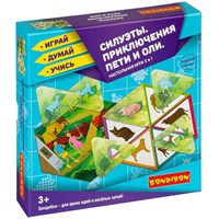 Настольная игра "ПРИКЛЮЧЕНИЯ ПЕТИ И ОЛИ. СИЛУЭТЫ" 2 в 1 Играй Думай Учись Bondibon (арт. ВВ3906) 913333304