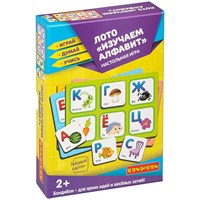 Настольная игра ЛОТО "ИЗУЧАЕМ АЛФАВИТ" Играй Думай Учись Bondibon (арт. ВВ4868) 1592223394