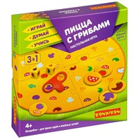 Настольная игра "ПИЦЦА С ГРИБАМИ" 3 в 1 Играй Думай Учись Bondibon (арт. ВВ4330) 1056214942