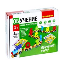 Настольная игра из дерева "ЦИФРЫ" паровоз и 10 вагонов с цифрами Обучение легко и интересно Bondibon (арт. ВВ4903) 716409092