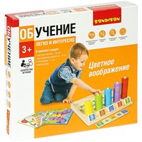 Настольная обучающая игра «ЦВЕТНОЕ ВООБРАЖЕНИЕ» деревянная, цифры и счёт Bondibon (арт. ВВ4863) 1788125375