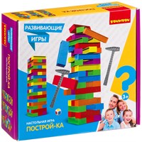 Развивающая настольная игра "ПОСТРОЙ-КА" башня из 54 блоков, Bondibon (арт. ВВ4152) 644918764