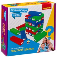Развивающая настольная игра "ПОСТРОЙ ГЛАЗКИ" башня из 30 блоков, Bondibon (арт. ВВ4151) 1394891305