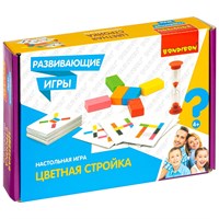 Развивающие настольные игры Bondibon «ЦВЕТНАЯ СТРОЙКА», BOX (арт. ВВ4516-1) 270613226
