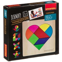 Развивающие игры из дерева Bondibon Головоломка «ЛЯМУР», коробка 21,2х3х21,2 см (арт. ВВ4183) 740167370