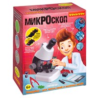 Микроскоп 40-800X с подсветкой и светофильтрами, переносная ручка Французские опыты Науки с Буки Bondibon (арт. ВВ5286) 203385326