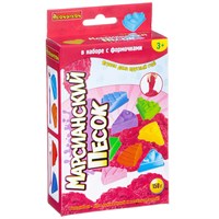 Набор для лепки Bondibon "Марсианский песок" 150 г красный 2 формочки тортики (арт. ВВ2284) 1055790051