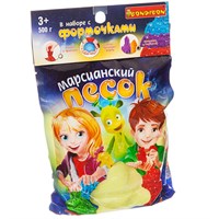 Набор для лепки Bondibon "Марсианский песок" 500 г желтый 10 формочек замок (арт. ВВ1725) 1261190792