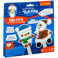 Набор для творчества BONDIBON. Поделки из фетра и картона ( Дед Мороз и Снеговичок) (арт. ВВ3077) 1602922008