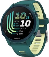 Умные часы Garmin Forerunner 170 Music 43mm Amoled зеленый с зеленым силиконовым ремешком (010-03920-54) 232544162