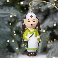Ёлочное украшение "Ежик-медсестра", в подарочной упаковке, h-11 см 490371469