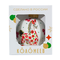 Шар на ёлку "Росписной Узор 5"(Символ года), 80 мм., в подарочной упаковке 2107105243