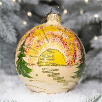 Шар "Зимний закат", 80 мм., в подарочной упаковке 833413028