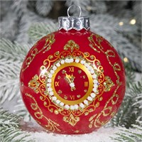 Шар "Новогодние куранты", 80 мм., в подарочной упаковке 698541998