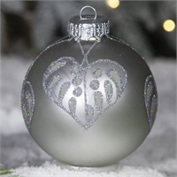 Шар "Резные листочки 2", 80 мм., в подарочной упаковке 1512248552