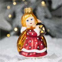Ёлочное украшение "Ангелочек с фонариком", в подарочной упаковке h-10 см 1353033963