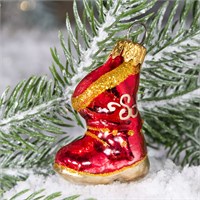 Ёлочное украшение "Сапожок" красный, в подарочной упаковке, h-9см 305495390