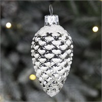 Ёлочное украшение "Шишка в снегу", в подарочной упаковке, h-9 см 489669179