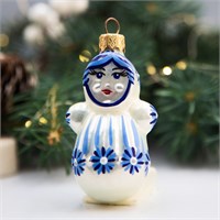 Елочное украшение "Матрешка Русские Узоры", в подарочной упаковке, h-7 см 101058238