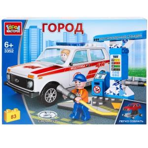 LADA конструктор лада нива на заправочной станции, 83 дет. Город мастеров 3352-KK