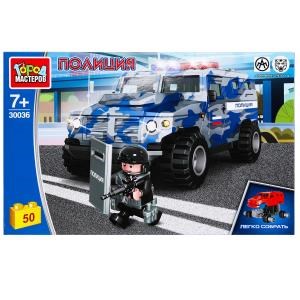 Конструктор БРОНЕМАШИНА тигр спецназ, 50 дет. (легко собрать) Город мастеров 30036-KK