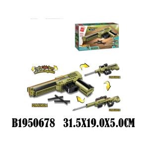Конструктор пласт. пистолет с аксесс., 232дет. в кор. BRICK4802 (32)