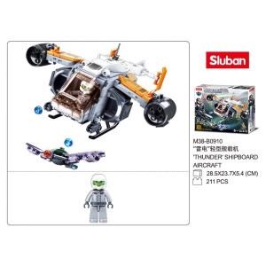 Конструктор пласт. вертолет+фигурка, 211дет. в русс. кор. M38-B0910 (32)