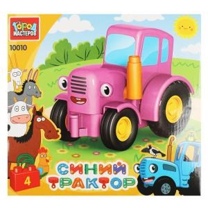 Конструктор большие кубики: розовый ТРАКТОР, 4 дет. Город мастеров 10010-GK
