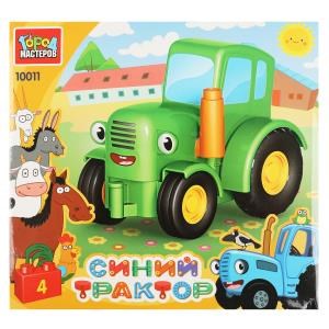 Конструктор большие кубики: зелёный ТРАКТОР, 4 дет. Город мастеров 10011-GK