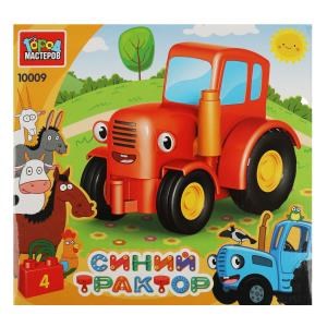 Конструктор большие кубики: красный ТРАКТОР, 4 дет. Город мастеров 10009-GK