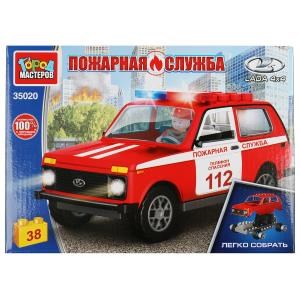 Конструктор LADA 4х4: ПОЖАРНАЯ СЛУЖБА, 38 дет. (легко собрать) Город мастеров 35020-KK
