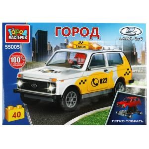 Конструктор LADA 4x4 ТАКСИ, 40 дет. (легко собрать) Город мастеров 55005-KK
