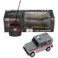 Машина р/у UAZ HUNTER РОСГВАРДИЯ 18 см, свет, сер, кор. Технопарк в кор.2*24шт HUNTER-18L-RG