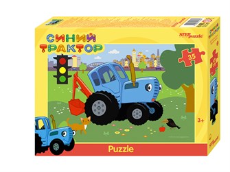 Пазл 35 "Синий трактор" (Биг Папа) # 91484
