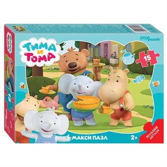 Контурный МАКСИ пазл 15 эл. "Тима и Тома" (Riki) # 65008
