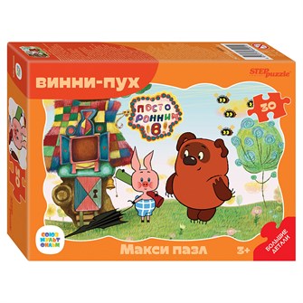 Контурный МАКСИ пазл 30 эл. "Винни Пух" (С/м) # 64001