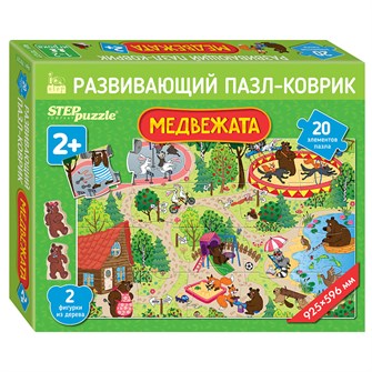 Напольный пазл-мозаика "Медвежата" (IQ step) (коврик) # 70127