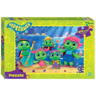 Мозаика "puzzle" maxi 24 "Черепашки" (0+ Медиа) # 90106
