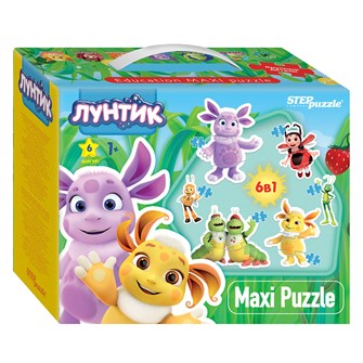 Мозаика "puzzle" 6в1 "Лунтик" (Мельница) # 68000